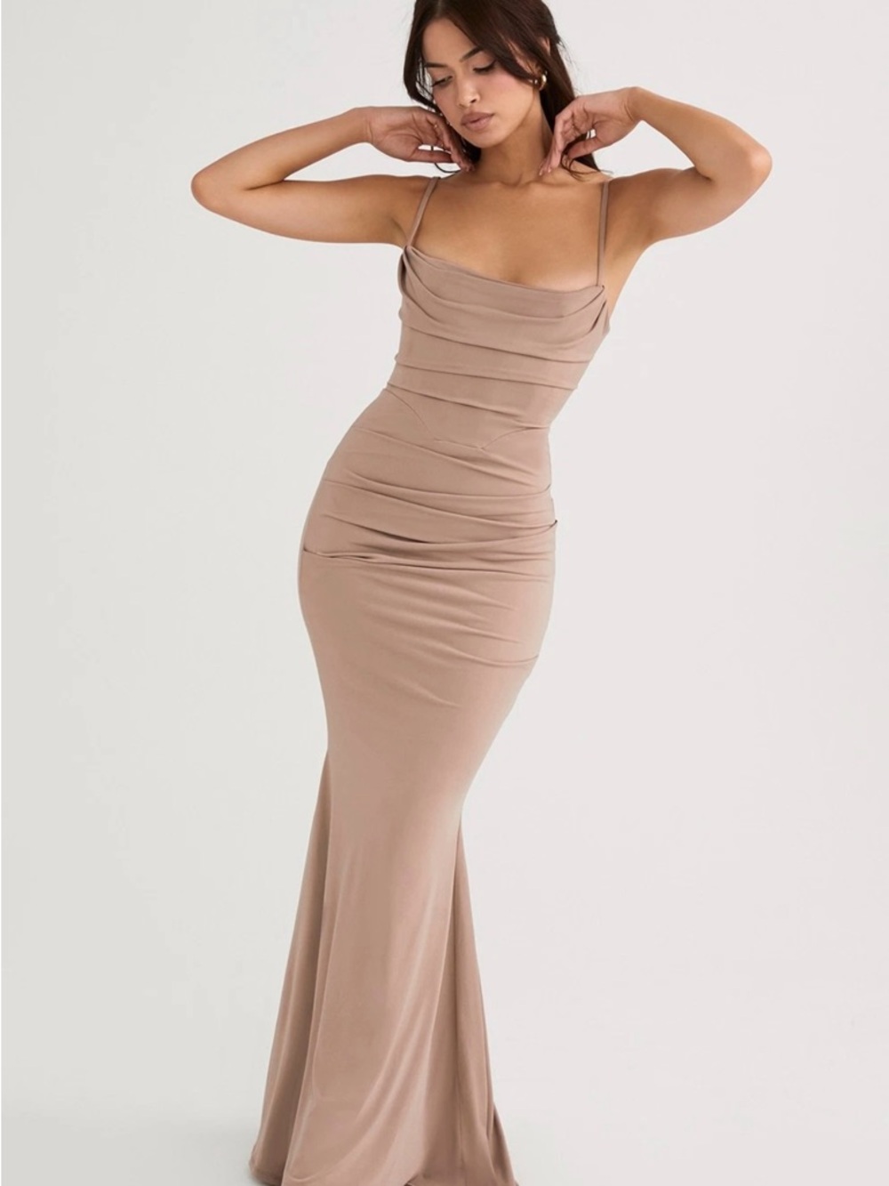 House of CB Milena Almond
Jersey Corset Maxi Dress
